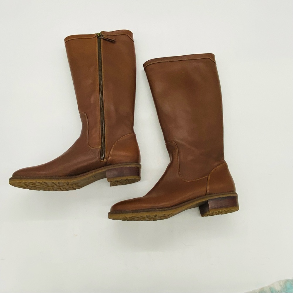 Vintage L. L. Bean Leather Knee High Boots Brown Size 9M